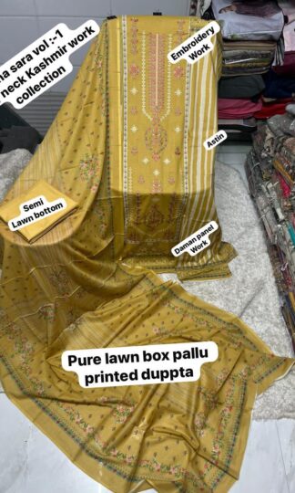 SANA SARA VOL 1 KASHMIR WORK PAKISTANI SUITS WHOLESALESANA SARA VOL 1 KASHMIR WORK PAKISTANI SUITS WHOLESALE