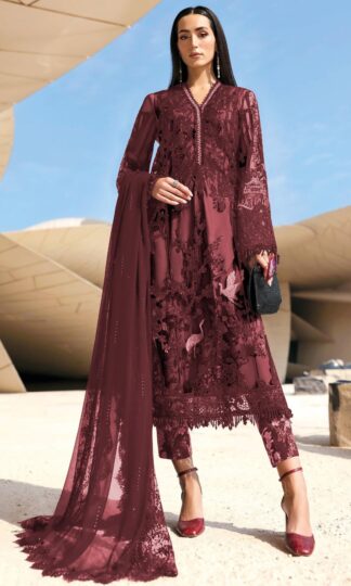 DEEPSY 1762 E MARIA B PREMIUM EMBROIDERED 3 NX PAKISTANI SUITSDEEPSY 1762 MARIA B Unstitched Pure Cotton Pakistani Salwar Kameez with Heavy Self Embroidery