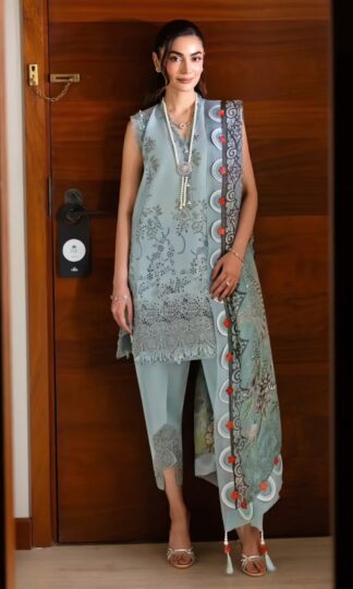 DEEPSY 2184 JADE COUTURE BEST SITE TO BUY PAKISTANI COTTON SUITS INDIADEEPSY 2184 JADE COUTURE Unstitched Pure Pakistani Lawn Cotton Suit with Heavy Self Embroidery and Attached Embroidered Patches