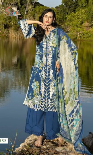 ELAF 4552 SIGNATURE VOL-4 UNSTITCHED COTTON PAKISTANI SUITS WHOLESALEDEEPSY JADE PREMIUM 4 Unstitched Pure Cotton Pakistani Suit Online India