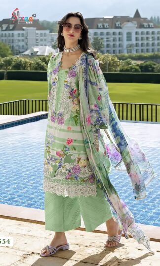 ELAF 4554 SIGNATURE VOL-4 COTTON PAKISTANI SUITS SUPPLIERDEEPSY JADE PREMIUM 4 Unstitched Pure Cotton Pakistani Suit Online India