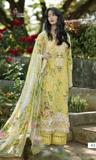 ELAF 4556 SIGNATURE VOL-4 PREMIUM COTTON PAKISTANI SUITS SURATDEEPSY JADE PREMIUM 4 Unstitched Pure Cotton Pakistani Suit Online India