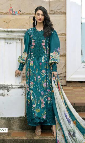 ELAF 4557 SIGNATURE VOL-4 DESIGNER COTTON PAKISTANI SUITS ONLINEDEEPSY JADE PREMIUM 4 Unstitched Pure Cotton Pakistani Suit Online India