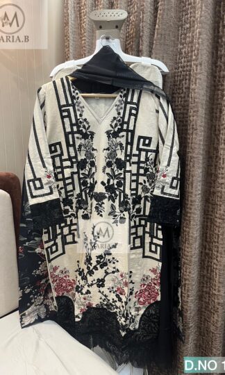 MARIA.B 1088 COTTON DESIGNER EMBROIDERED PAKISTANI KURTI ONLINEMARIA.B 1088 Readymade Cotton Pakistani Kurti XXL 44 with Heavy Embroidery Work Image Title