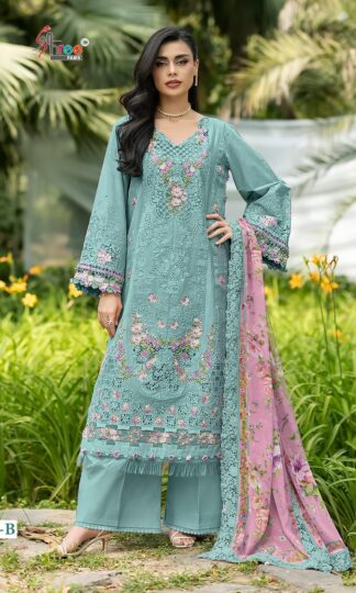 SHREE FABS 4577 B ELAF PREMIUM COLLECTION VOL-01 PAKISTANI SUITS WHOLESALESHREE FABS 4577 B ELAF PREMIUM COLLECTION VOL-01 PAKISTANI SUITS WHOLESALE