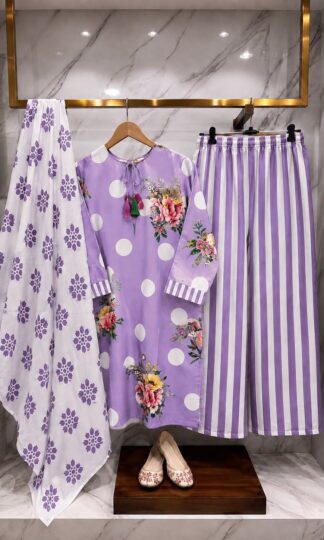 THE LIBAS COLLECTION PREMIUM PAKISTANI SUITS ONLINETHE LIBAS COLLECTION M. UMAR Readymade Pakistani Suit with Top Farshi Palazzo Dupatta in Imported Malai Satin Digital Print