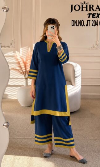 JOHRA TEX JT 204 BUY PAKISTANI CO ORD SET SUPPLIER SURATJOHRA TEX JT 204 Ready Made Pakistani Co-Ord Set in Viscous Rayon XL XXL 3XL