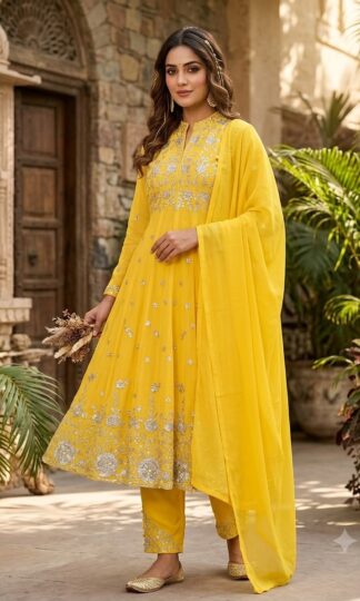BE 495 DESIGNER PARTY WEAR SALWAR SUITS WHOLESALEBE 495 Designer Party Wear Salwar Suit in Georgette M 38 L 40 XL 42 XXL 44