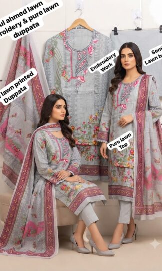 THE LIBAS COLLECTION GUL AHMED LAWN PAKISTANI SUITS WHOLESALEGul Ahmed Lawn Pakistani Suits Online India Unstitched Embroidered Collection Wholesale