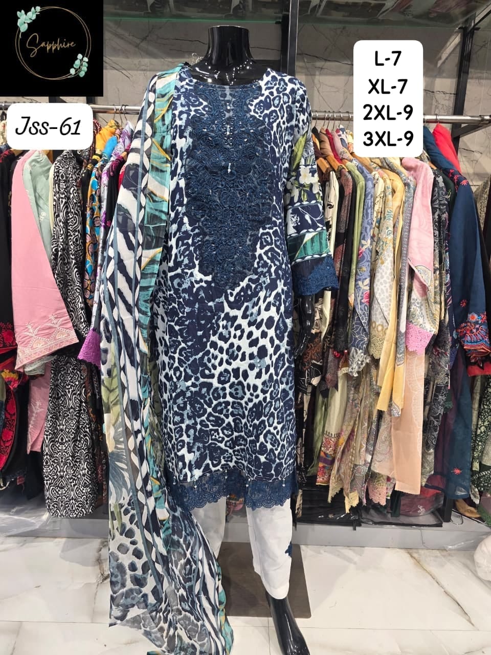 SAPPHIRE JAZMIN SS VOL-61 ORIGINAL PAKISTANI SUITS SUPPLIER (#161478)
