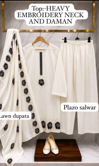 THE LIBAS COLLECTION M.UMAR EMBROIDERY NECK DAMAN PAKISTANI KURTITHE LIBAS COLLECTION M. UMAR Heavy Reyon Cotton Pakistani Kurti with Embroidered Neck Top and Daman XL XXL