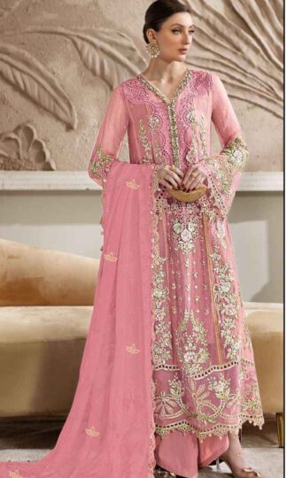 ELAN STUDIO E 07 A MARIA B CHIFFON PAKISTANI SALWAR SUITS ONLINEELAN STUDIO E 07 A MARIA B Chiffon Pakistani Salwar Suit Online Unstitched Heavy Embroidery Handwork Applique with Inner