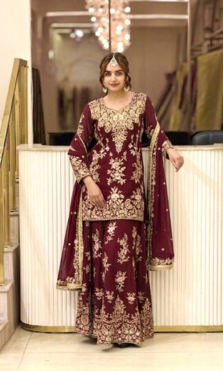 PD 1173 PAKISTANI PARTY WEAR SHARARA SUITS ONLINE WHOLESALEPD 1173 PAKISTANI PARTY WEAR SHARARA SUITS ONLINE WHOLESALE
