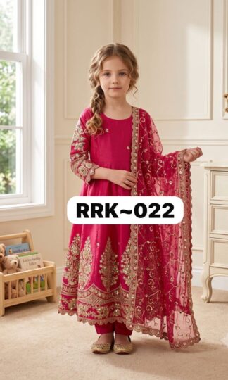 RRK 022 DESIGNER PAKISTANI GOWN SET FOR KIDS WEARRRK 022 DESIGNER PAKISTANI GOWN SET FOR KIDS WEAR