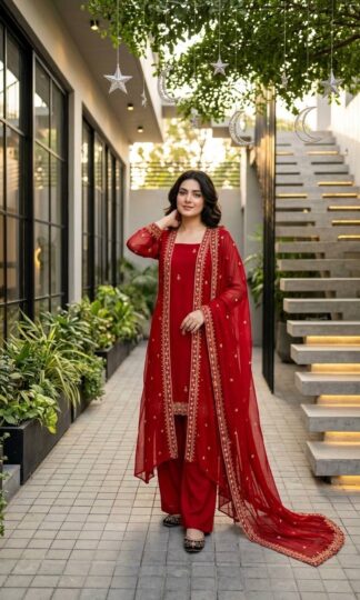 ST 254 PAKISTANI SHRUG TOP DUPATTA SET ONLINE COLLECTIONST 254 PAKISTANI SHARG TOP DUPATTA SET ONLINE COLLECTION