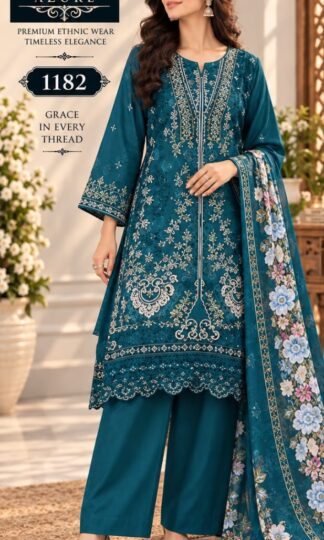 AZURE 1182 SEMI STITCHED DESIGNER PAKISTANI SUIT ONLINEAZURE 1182 Semi Stitched Designer Pakistani Suit Online