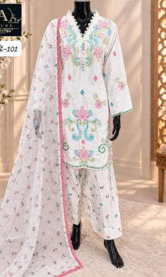 AZURE OODT 101 LUXURY PRET PAKISTANI SUITS ONLINE INDIAAZURE OODT 101 Luxury Pret Pakistani Suits Online India