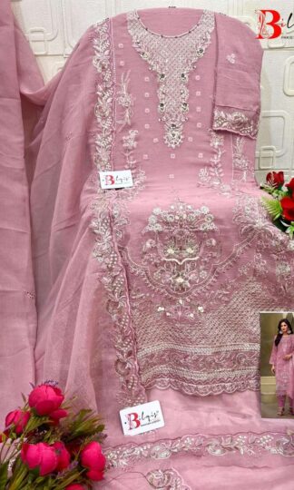 BILQIS B 230 A PAKISTANI SUITS ONLINE SUPPLIERBILQIS B 230 A Pakistani Suits Online Supplier Unstitched Crunchy Heavy Embroidery Handwork