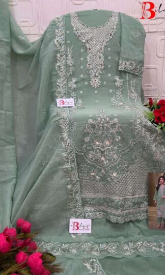 BILQIS B 230 B HEAVY EMBROIDERY PAKISTANI SUITS WHOLESALEBILQIS B 230 A Pakistani Suits Online Supplier Unstitched Crunchy Heavy Embroidery Handwork
