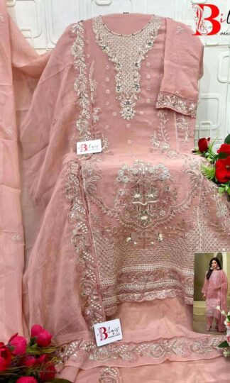 BILQIS B 230 C WEDDING WEAR PAKISTANI SUITS ONLINEBILQIS B 230 A Pakistani Suits Online Supplier Unstitched Crunchy Heavy Embroidery Handwork