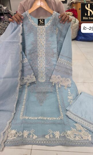 BIN SAEED IC 297 HANDWORK EMBROIDERY PAKISTANI KURTIBIN SAEED IC 297 Pakistani Kurti Wholesale India Fancy Fabric Heavy Handwork Embroidery Tassels Cutwork Imported Cotton L XL XXL