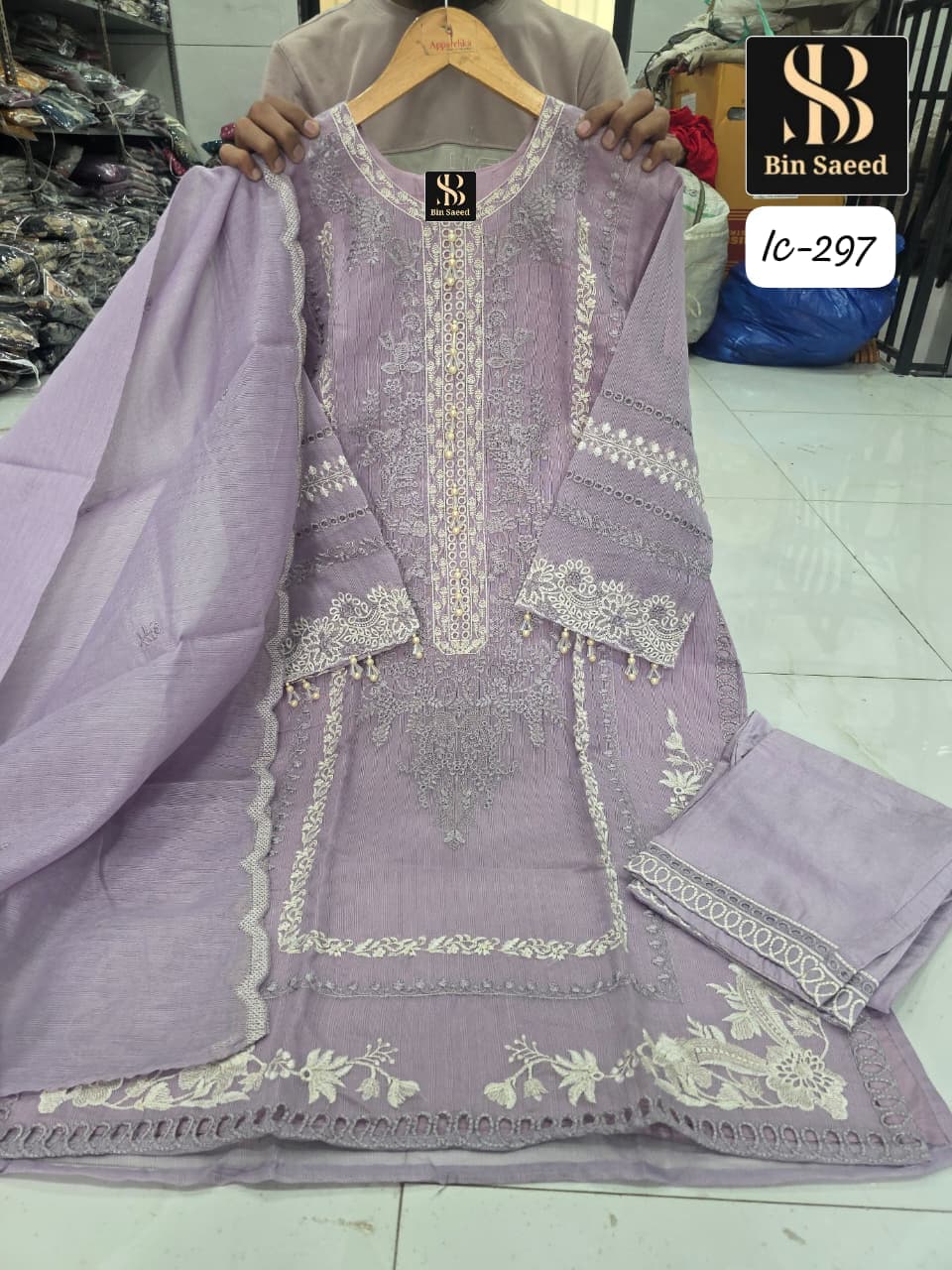 BIN SAEED IC 297 BOUTIQUE PAKISTANI KURTI WHOLESALE (#161916)
