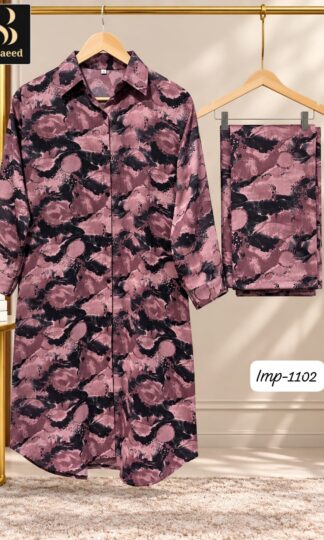 BIN SAEED IMP 1102 PAKISTANI CORD SETS FOR WOMENBIN SAEED IMP 1102 Boutique Pakistani Cord Set Online Supplier