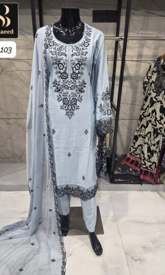 BIN SAEED SR 103 SATIN RAYON PAKISTANI KURTI ONLINE INDIABIN SAEED SR 103 Satin Rayon Pakistani Kurti Online India