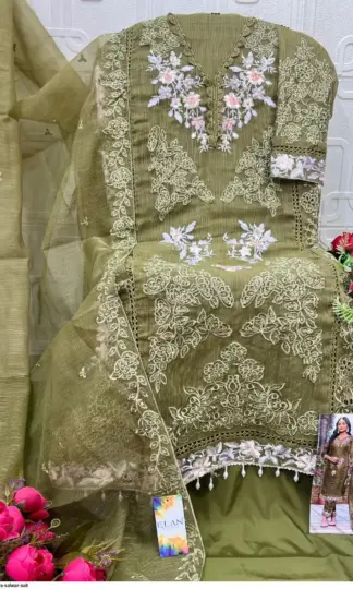 ELAN STUDIO E 08 C UNSTITCHED PAKISTANI SALWAR SUIT ONLINEELAN STUDIO E 08 A Kota Checks Pakistani Salwar Suit Online Unstitched Heavy Embroidery Handwork
