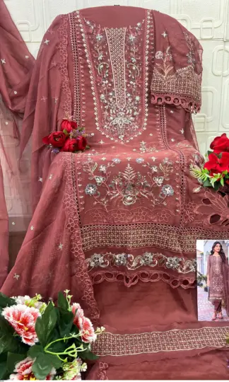 ELAN STUDIO E 10 A CHIFFON HEAVY EMBROIDERED PAKISTANI SALWAR SUITSELAN STUDIO E 10 Chiffon Heavy Embroidered Pakistani Salwar Suit