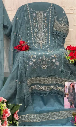 ELAN STUDIO E 10 B EMBROIDERED PAKISTANI SALWAR SUITS WHOLESALEELAN STUDIO E 10 Chiffon Heavy Embroidered Pakistani Salwar Suit