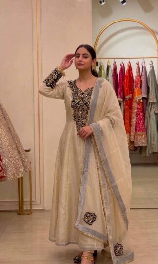 KF 1734 PARTY WEAR PAKISTANI GOWN ONLINE INDIAKF 1734 Party Wear Pakistani Gown Online India Heavy Soft Organza Embroidery Coding Sequence Work M 38 L 40 XL 42 XXL 44