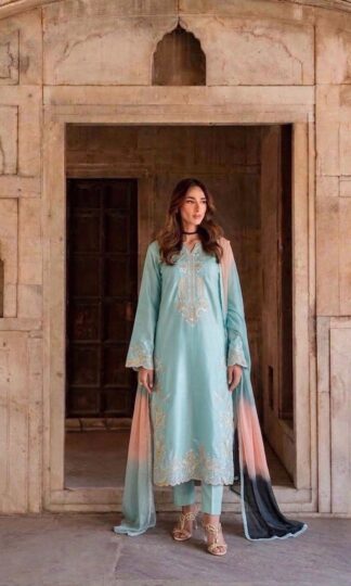 PD1158 WEDDING WEAR SUITS ONLINE WHOLESALERPD1158 Designer Suits Wholesaler in Surat Pure Satin Rayon Embroidery Cutwork Fancy Sleeves Full Stitched M 38 L 40 XL 42 XXL 44