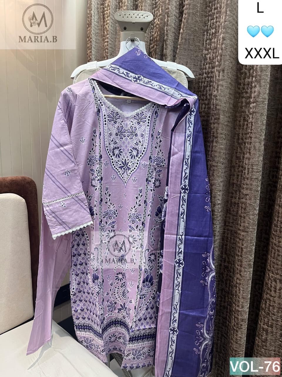 THE LIBAS COLLECTION 76 COTTON STITCHED PAKISTANI KURTI  IN SINGLE PIECE (#165399)