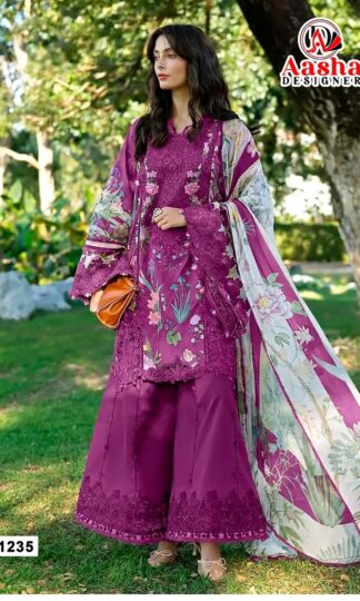 AASHA DESIGNER 1235 WHOLESALE OF PAKISTANI SUITSAASHA DESIGNER 1235 WHOLESALE OF PAKISTANI SUITS