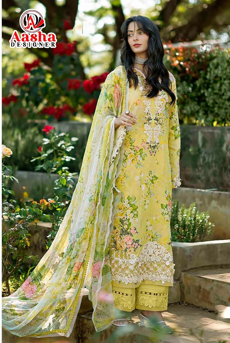 AASHA DESIGNER 1239 B PAKISTANI SUITS WHOLESALE PRICE (#166061)