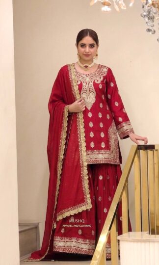 AD 236 RED DESIGNER SALWAR SUITS WITH PRICEAD 236 RED DESIGNER SALWAR SUITS WITH PRICE