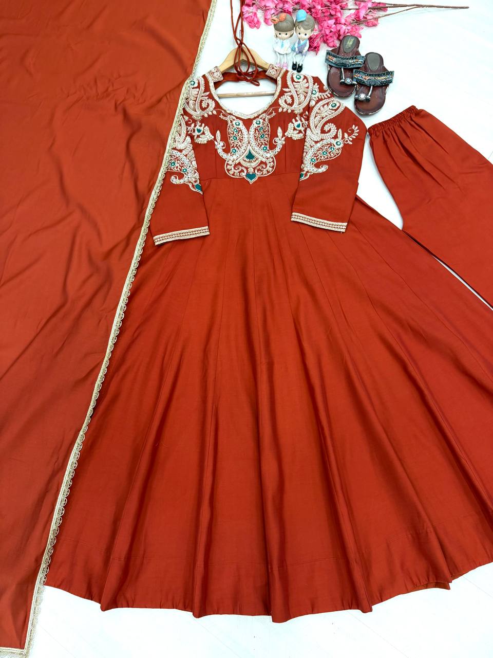 AD 252 PARTY WEAR ANARKALI GOWN ONLINE COLLECTION - Image 4
