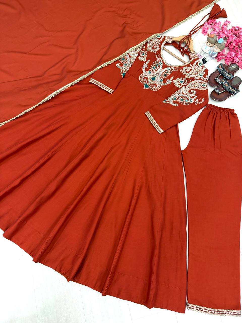 AD 252 PARTY WEAR ANARKALI GOWN ONLINE COLLECTION - Image 5