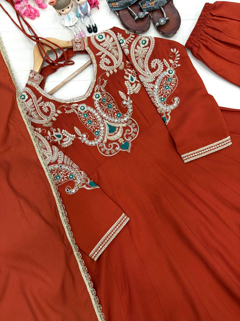 AD 252 PARTY WEAR ANARKALI GOWN ONLINE COLLECTION - Image 3