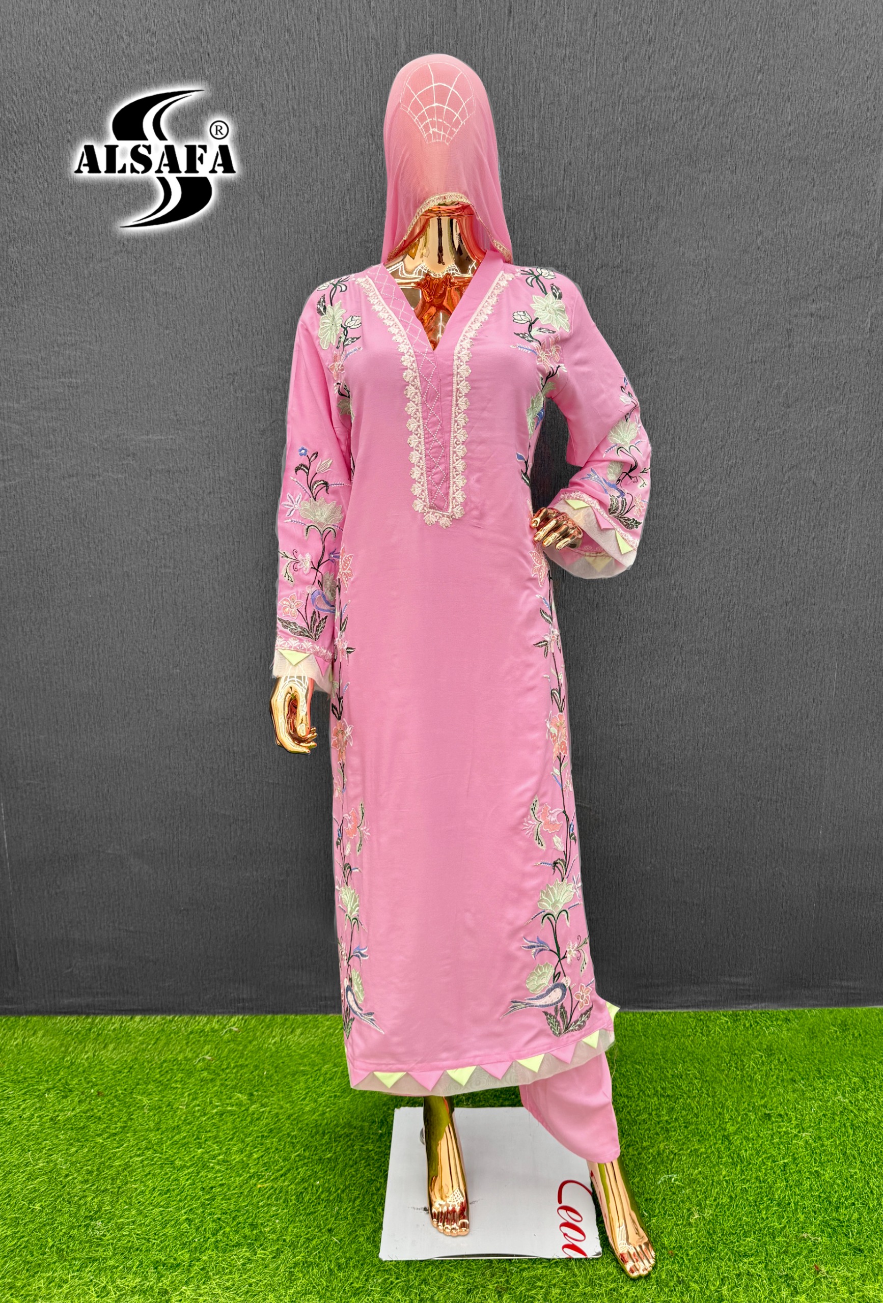ALSAFA S 3205 PAKISTANI TOP PANT SET ONLINE WHOLESALE (#166273)