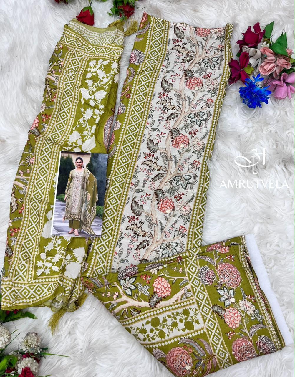 AMRUTVELA AT136 D PAKISTANI SUITS WHOLESALE IN SURAT - Image 2