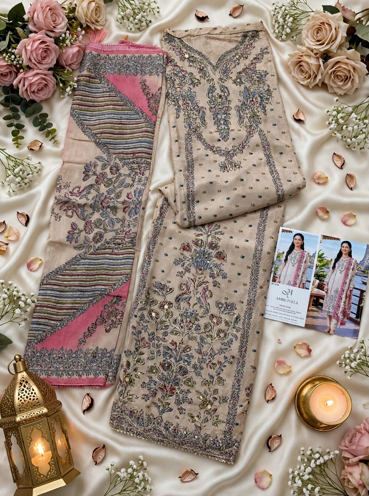 AMRUTVELA AT314 PAKISTANI SUITS WHOLESALE PRICE - Image 2
