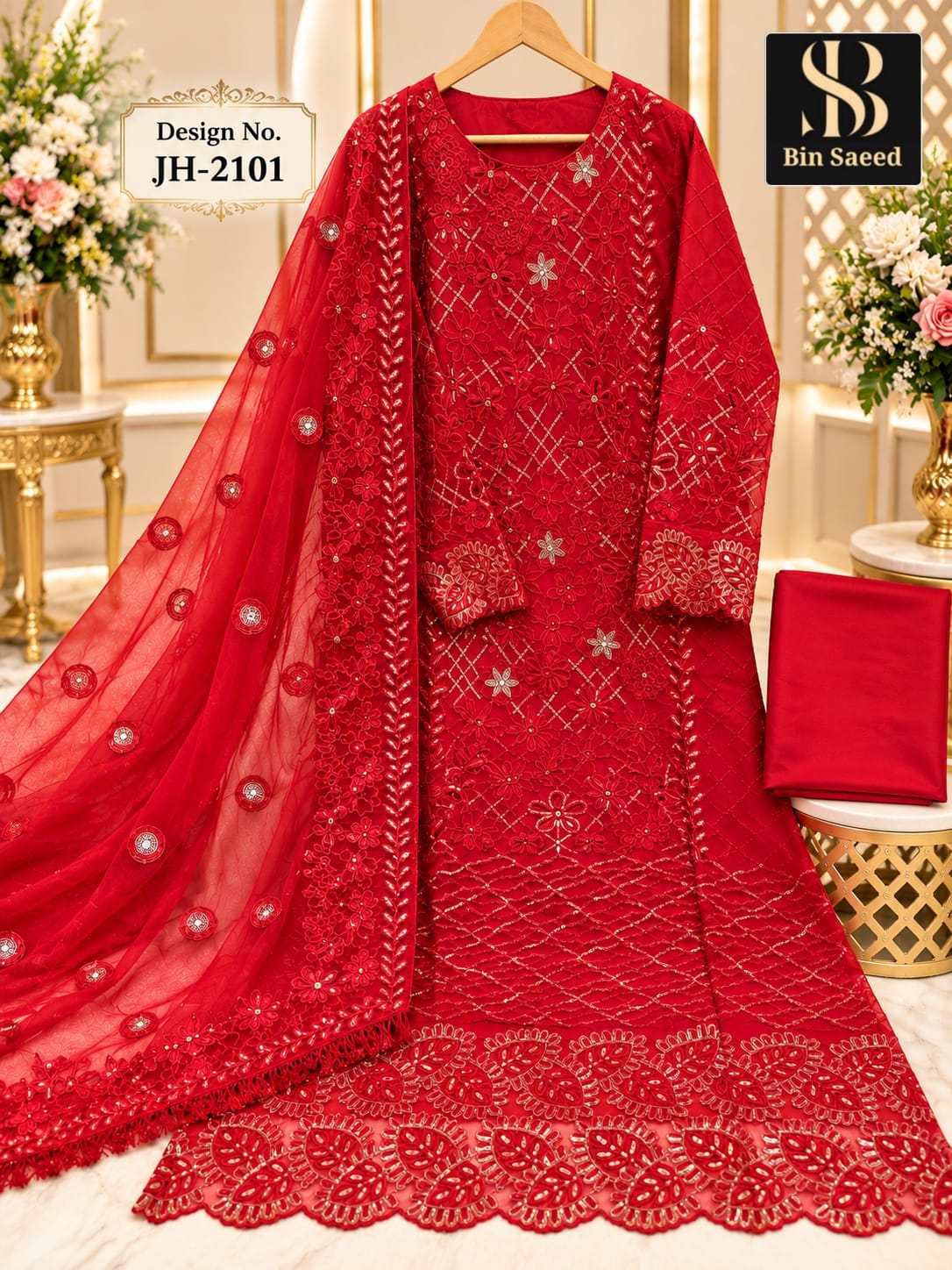 BIN SAEED JH 2101 PAKISTANI KURTI PENT SET ONLINE COLLECTION
