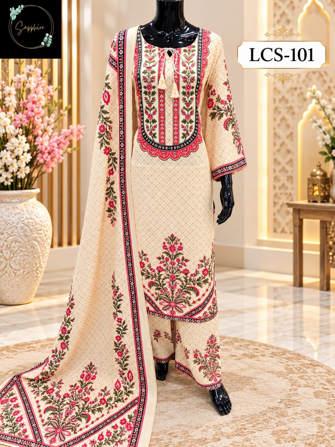 SAPPHIRE LCS 101 READYMADE DESIGNER PAKISTANI KURTI ONLINE (#165752)