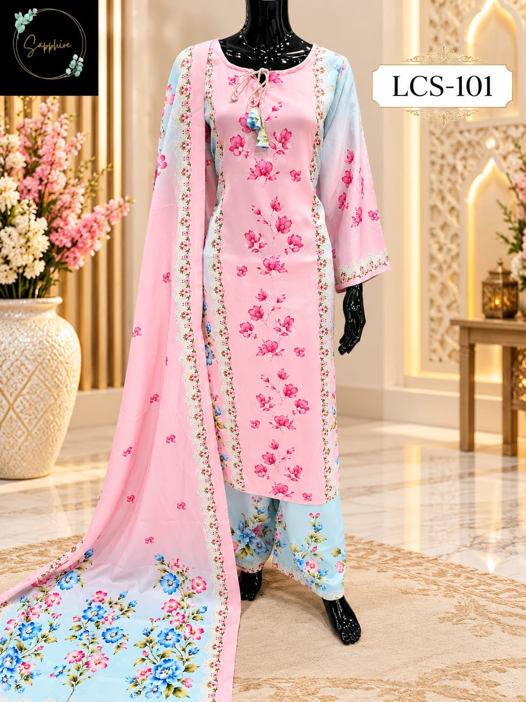 SAPPHIRE LCS 101 PAKISTANI KURTI IN SINGLE PIECE (#165886)