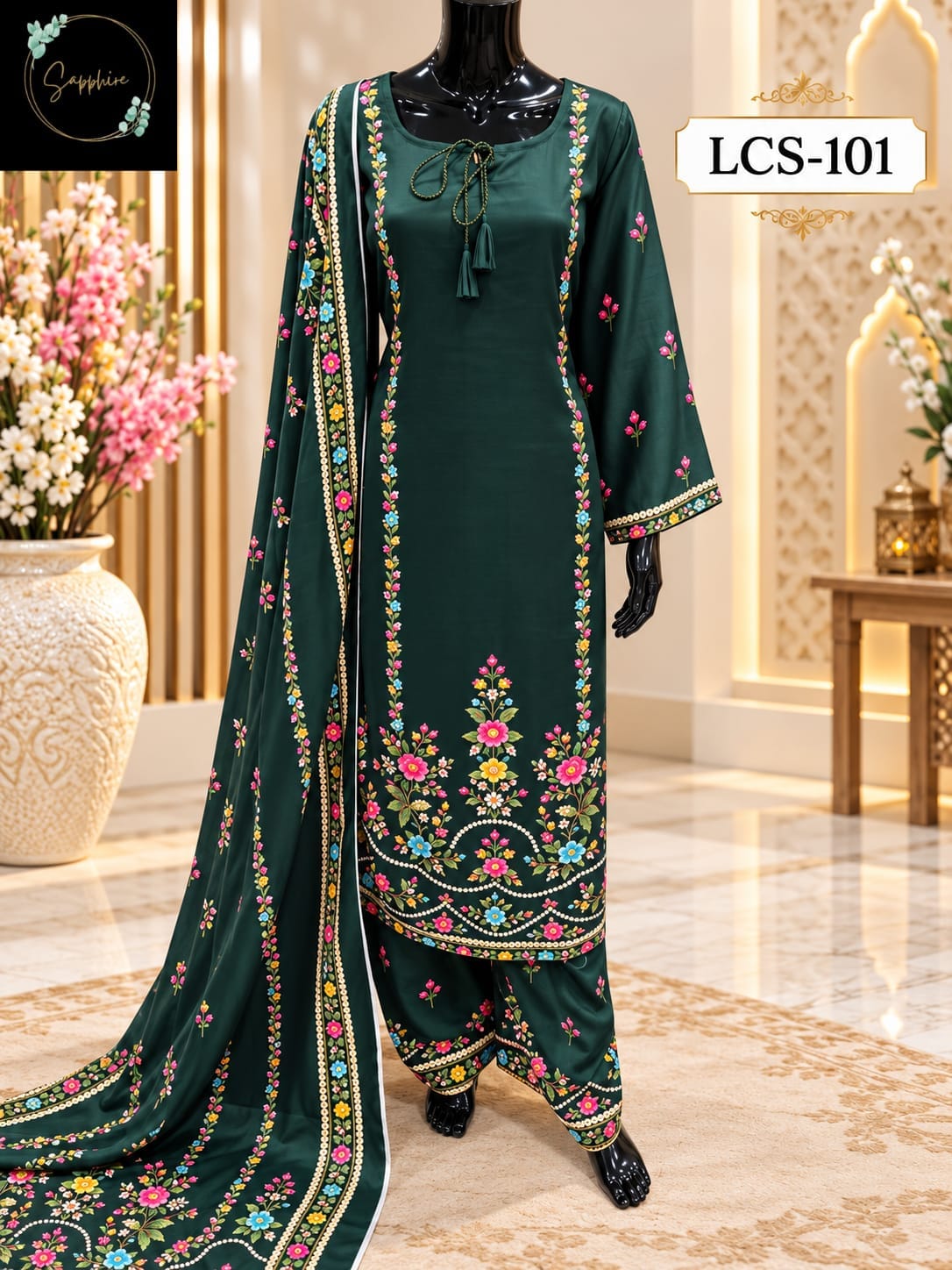 SAPPHIRE LCS 101 PAKISTANI KURTI ONLINE WHOLESALE (#165887)