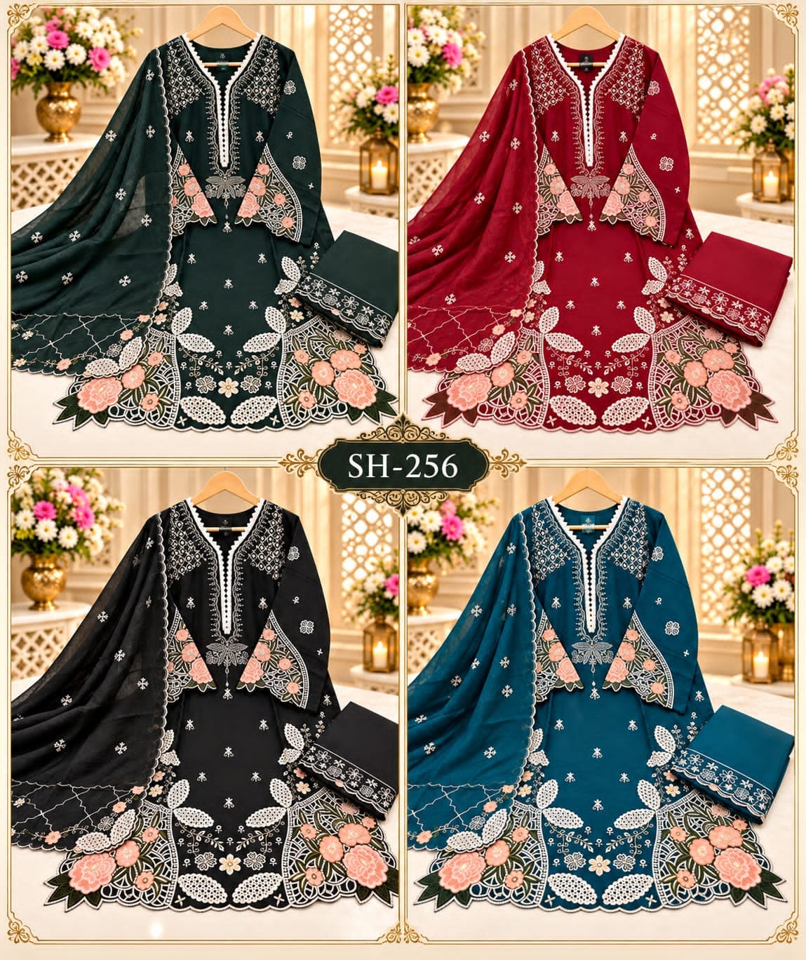 BIN SAEED SH 256 PAKISTANI KURTI SET ONLINE SUPPLIER (#166289)