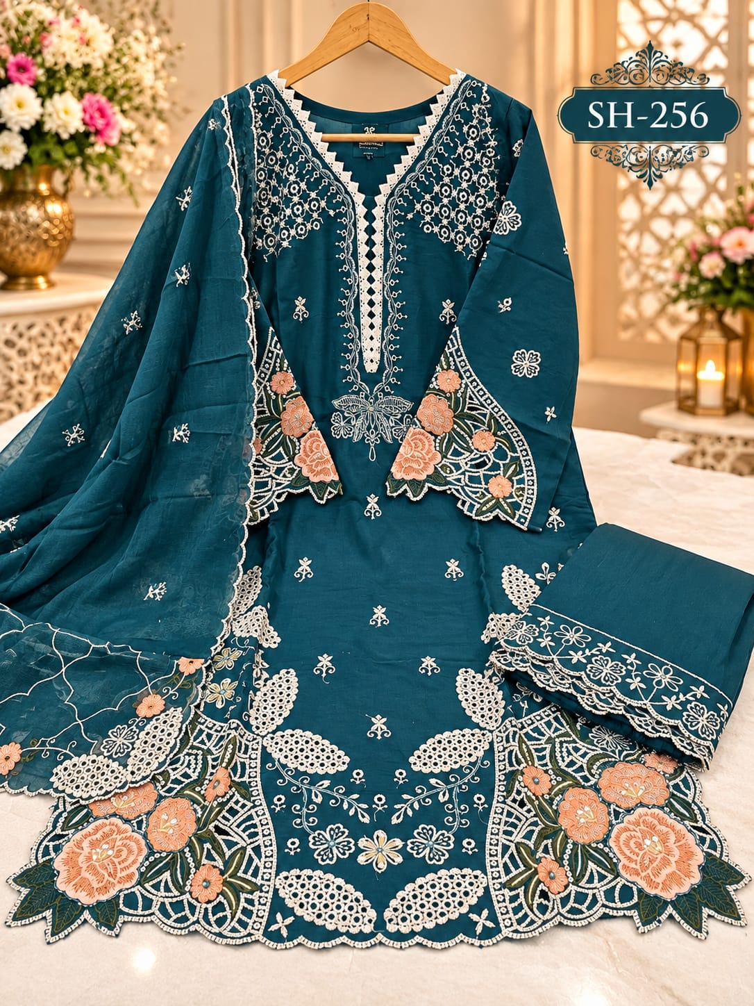 BIN SAEED SH 256 PAKISTANI KURTI SET ONLINE SUPPLIER - Image 3