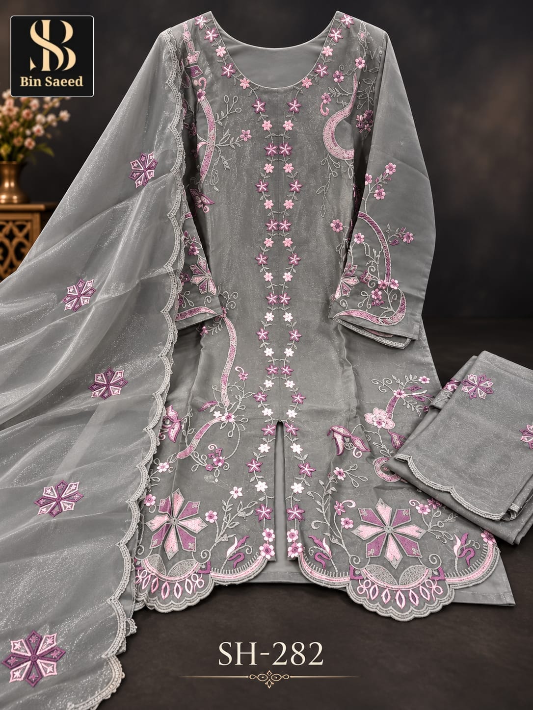 BIN SAEED SH 282 PAKISTANI KURTI SET ONLINE WHOLESALE